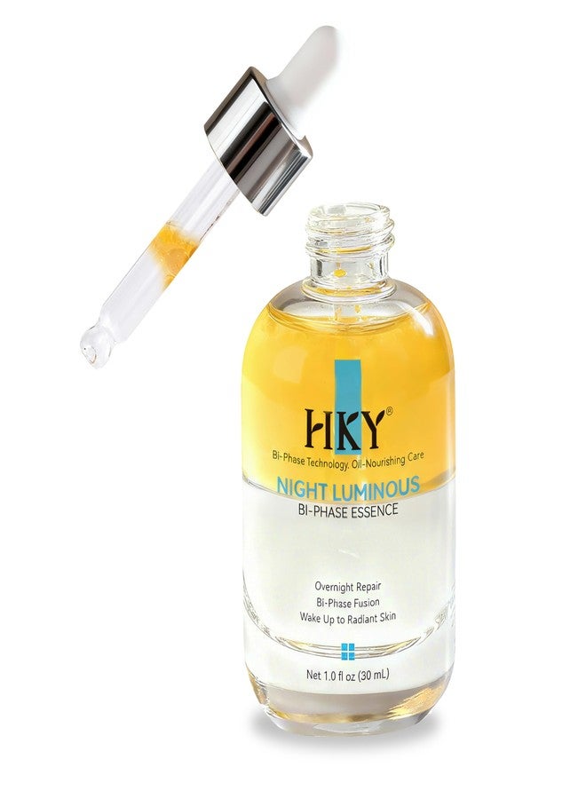 HKY Night Luminous Bi-Phase Essence - Probiotic Face Serum with Lactobacillus & Centella - Overnight Repair Ampoule for Glowing Skin - Hydrating Oil-Infused Formula for Dry & Dull Skin - Image 2